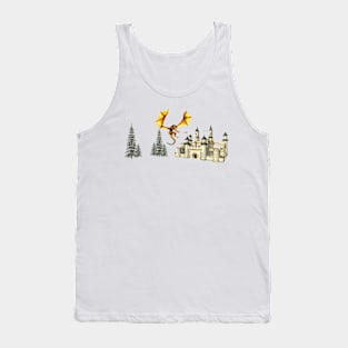 One dragon flying at castle Tank Top